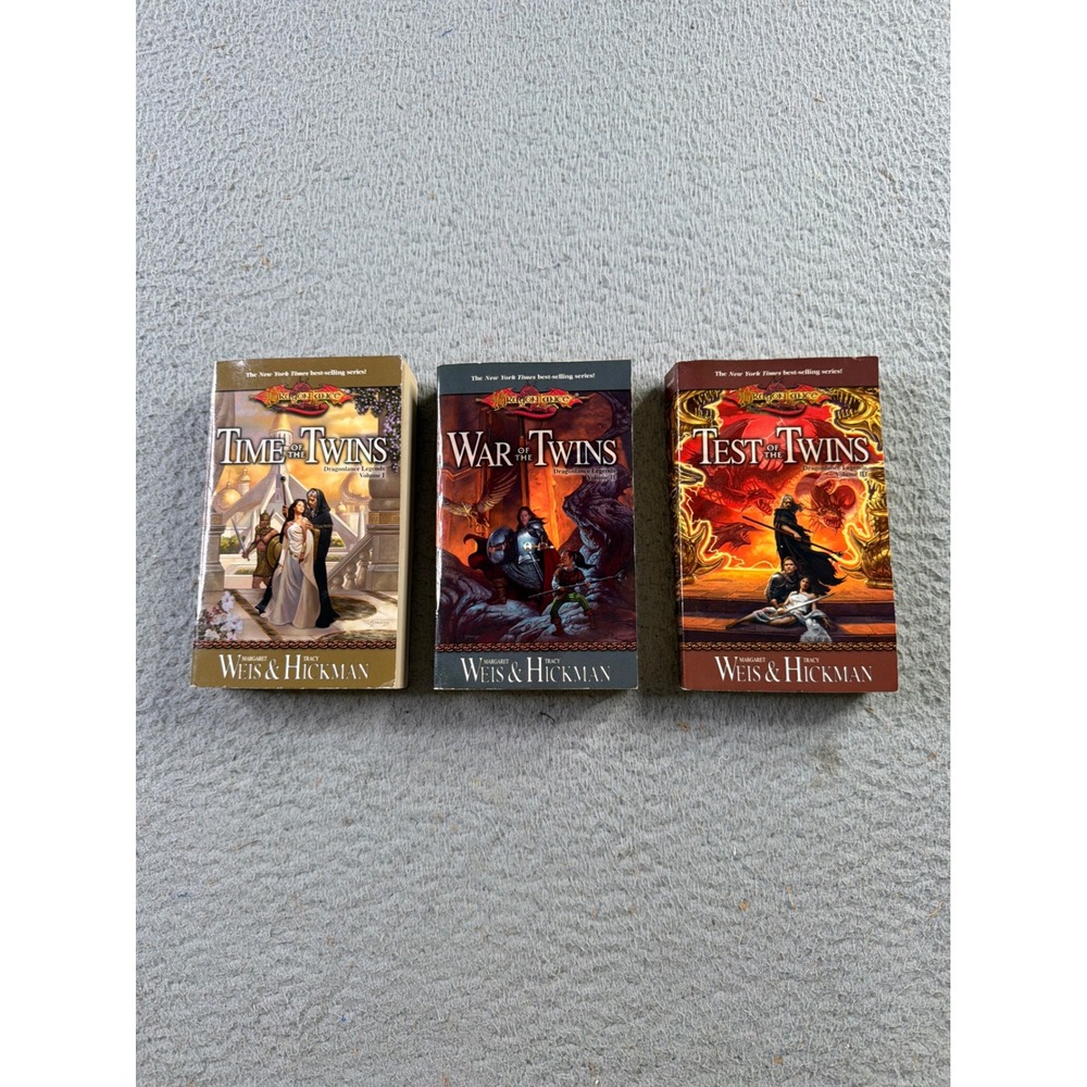 Dragonlance Legends Twins Trilogy Margaret Weis Tracy Hickman Paperback Set 1-3